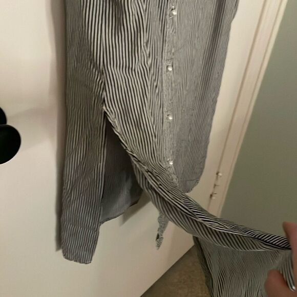 Cleo Black and White Striped Mini Dress - Picture 3 of 5